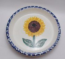 Serving Bowl 10 1/8" Crock Shop Santa Anna Ca Sunflower pattern Super Sale