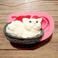 &quot;3D Cat Silicone Fondant Mold Chocolate Polymer Clay Mould&quot; shopping N5