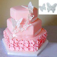 Cake &amp; Cookie Cutters 2Pcs Plastic Butterfly Cake Cookies Cutter Cale Decorating Tool