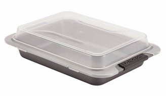 Anolon Advanced Nonstick Bakeware 9-Inch x 13-Inch Covered Cake Pan, Gray with Silicone Grips