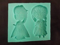 3D Frozen Decorating Cake Fondant Chocolate Sugar-craft Mold Cutter Silicone Tools Set