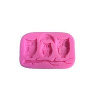 Gaosaili Owl Family Fondant Silicone Cake Decorating Mold Chocolate Candy Mold