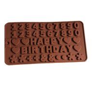 FinalZ D077 48-Cavity Alphabet Silicone Cake Baking Mold Cake Pan Muffin Cups Handmade Soap Moulds Biscuit Chocolate... N5