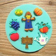 Silicone Halloween Pumpkin Scarecrow Grapes Cake Mold