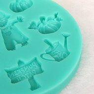 Silicone Halloween Pumpkin Scarecrow Grapes Cake Mold N4
