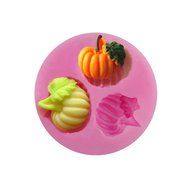 YIJIA Hallowmas Pumpkin Silicone Cake Mold Sugar Craft Fondant Cake Decorating Moulds Random Color pack of 2