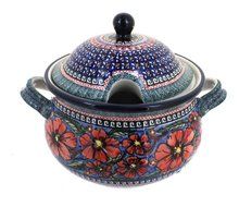 Polish Pottery Jungle Flower Soup Tureen