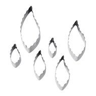 Wilton 417-2585 6-Piece Nesting Fondant Double Sided Cut Out Cutters, Leaf