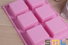 Lvxuan Soap Die 100% Food Grade Silicone New Silicacone Cake Tools / Mold Big / 6 Square Lattice