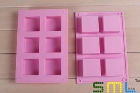 Lvxuan Soap Die 100% Food Grade Silicone New Silicacone Cake Tools / Mold Big / 6 Square Lattice N3