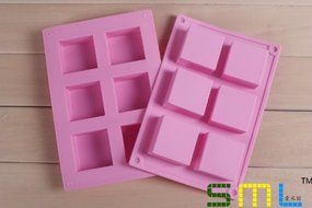 Lvxuan Soap Die 100% Food Grade Silicone New Silicacone Cake Tools / Mold Big / 6 Square Lattice N4