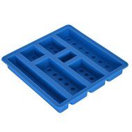 Flyager Silicone Square Sharped Ice Mold Chocolate Mold Cake Jello Mold Building Blocks Ice Tray DIY (Blue) N2