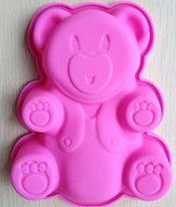 HSE 2PCS Bear shape Muffin Sweet Candy Jelly fondant Cake chocolate Mold Silicone tool Baking Pan