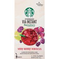 Starbucks VIA Instant Coffee, Very Berry Hibiscus Refresher, 36 Count
