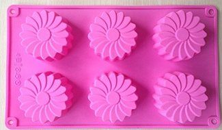 HSE 1PCS beautiful flower shape Muffin Sweet Candy Jelly fondant Cake chocolate Mold Silicone tool Baking Pan...