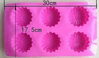 HSE 1PCS beautiful flower shape Muffin Sweet Candy Jelly fondant Cake chocolate Mold Silicone tool Baking Pan... N2