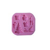 Cutoy Christmas Tree Gift Design Silicone Cake Fondant Chocolete Jello Soap Candy Gum Paste Molds Clay Moulds... N2