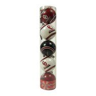NCAA Oklahoma Sooners Plastic Christmas Ball Ornament 5 Pack Bundle 3 Pack By Forever Collectibles N2