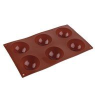 Lariy 2.5&quot; Dia Half Ball Sphere Dessert Cake Muffin Pastry Jello Silicone Mold