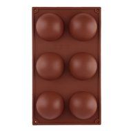 Lariy 2.5&quot; Dia Half Ball Sphere Dessert Cake Muffin Pastry Jello Silicone Mold N2