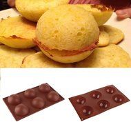 Lariy 2.5&quot; Dia Half Ball Sphere Dessert Cake Muffin Pastry Jello Silicone Mold N6