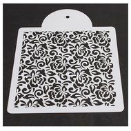 Yingwei White Plastic Cake Decoration with Flower Carving Mold ,Cake DIY Flower Press Mold Pastry Cake Decorations