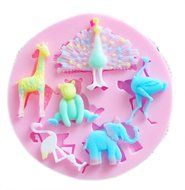 AmaranTeen - Beautiful peacock silicone mold,Fondant Cake Decorating