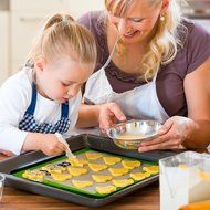 TRR Pack, Professional Grade Non Stick Silicone Baking Mat Set (3) - 2 Half Sheets &amp; 1 Quarter Sheet N5