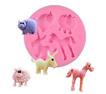 Astra shop Horse Pig Sheep Donkey Shape Fondant Silicone Sugar Craft Mold / Gum Paste Molds / Different Animals...