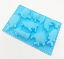 Soap Mold, Kootips Marine Sea Life Ice Tray Cake Mold Silicone Cake Topper Sugercraft Chocolate Mould Chocolate...