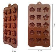 Bakeware Food Grade 15 Tulip Shape Silicone Chocolate Mold / Cake Mold / Cookie Mould Cupcake DIY Models
