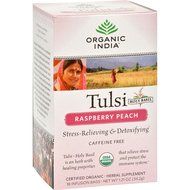 Raspberry Peach Tulsi Tea by Organic India - 18 tea bags