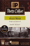 Peets Coffee &amp; Tea Single Cup Coffee Dark Roast, Major Dickason&#039;s Blend K-cup, 16 Count N16