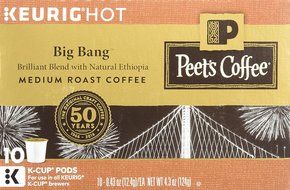 Peets Coffee &amp; Tea Single Cup Coffee Dark Roast, Major Dickason&#039;s Blend K-cup, 16 Count N54