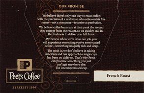 Peets Coffee &amp; Tea Single Cup Coffee Dark Roast, Major Dickason&#039;s Blend K-cup, 16 Count N58