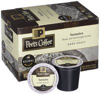 Peets Coffee &amp; Tea Single Cup Coffee Dark Roast, Major Dickason's Blend K-cup, 16 Count N65