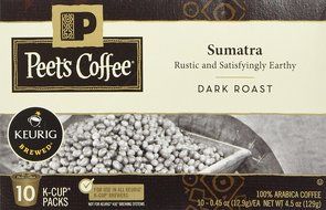 Peets Coffee &amp; Tea Single Cup Coffee Dark Roast, Major Dickason's Blend K-cup, 16 Count N66