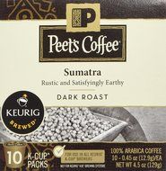 Peets Coffee &amp; Tea Single Cup Coffee Dark Roast, Major Dickason's Blend K-cup, 16 Count N69