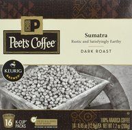 Peets Coffee &amp; Tea Single Cup Coffee Dark Roast, Major Dickason's Blend K-cup, 16 Count N82