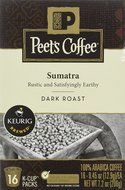 Peets Coffee &amp; Tea Single Cup Coffee Dark Roast, Major Dickason's Blend K-cup, 16 Count N85