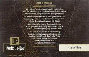 Peets Coffee &amp; Tea Single Cup Coffee Dark Roast, Major Dickason's Blend K-cup, 16 Count N103