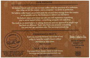 Peets Coffee &amp; Tea Single Cup Coffee Dark Roast, Major Dickason's Blend K-cup, 16 Count N109