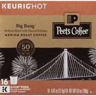 Peets Coffee &amp; Tea Single Cup Coffee Dark Roast, Major Dickason's Blend K-cup, 16 Count N134