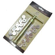 YIJIA 20 Discs Sugarcraft Tool Sugar Paste Extruder For Clay Fimo Craft Gun Cake Sculpture Decoration Bakeware...