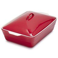 Sur La Table Red Oven-to-Table Casserole with Lid M96 WINE , 4 qt.