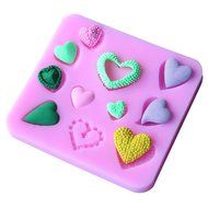 Yunko 11 Mini Hearts Silicone Fondant Sugar Craft Cake Chocolate Mold Decorating Mold Tool