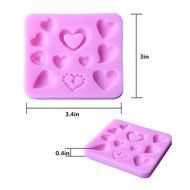 Yunko 11 Mini Hearts Silicone Fondant Sugar Craft Cake Chocolate Mold Decorating Mold Tool N2