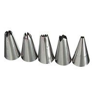 "5Pcs Stainless Steel Nozzles Dual Color Icing Piping Bag Cake Decorating Tool" shopping
