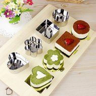 Easydeal 5Pcs Cheese Cake Mould Cake Cookie Mold Baking Dish Dessert Ring Pastry Bakeware Mold N4