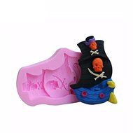 "dipshop Silicone Pirate Ship Fondant Mold 3D Chocolate Cake Mould" shopping
